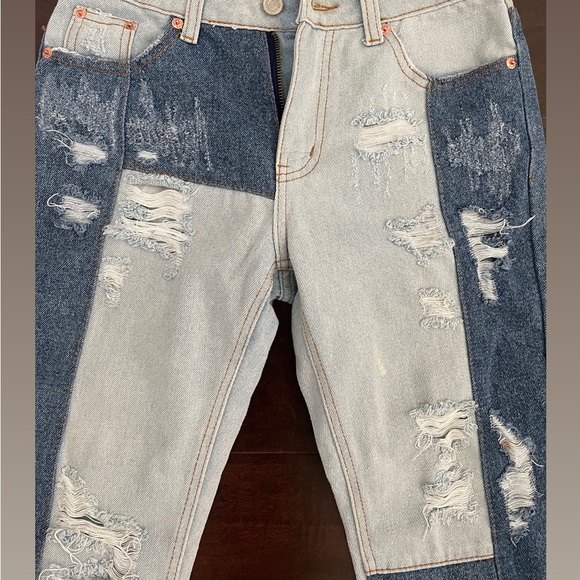 Signature8 Denim Patchwork Ripped Jeans - Picture 3 of 4